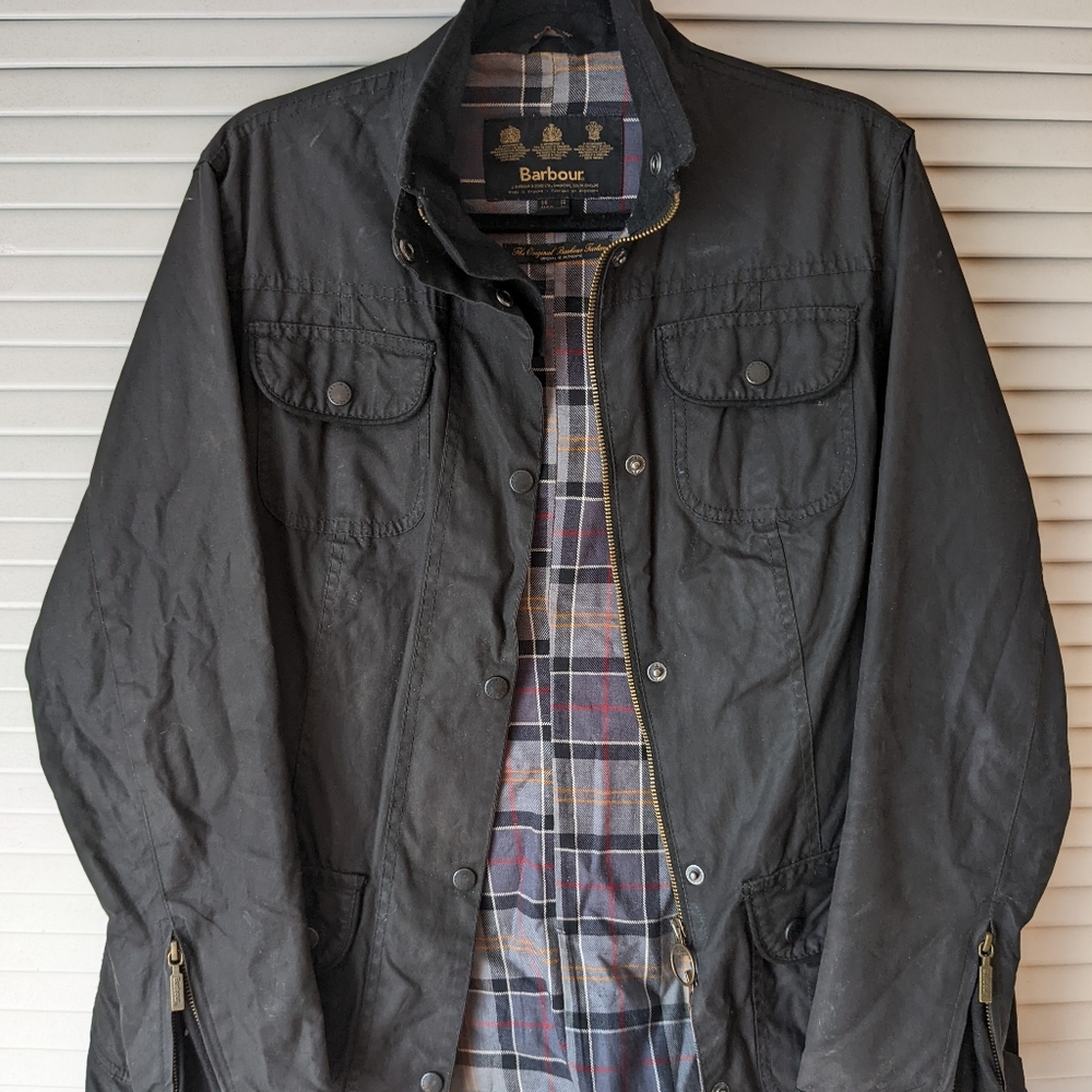 Barbour jacket black UK 14